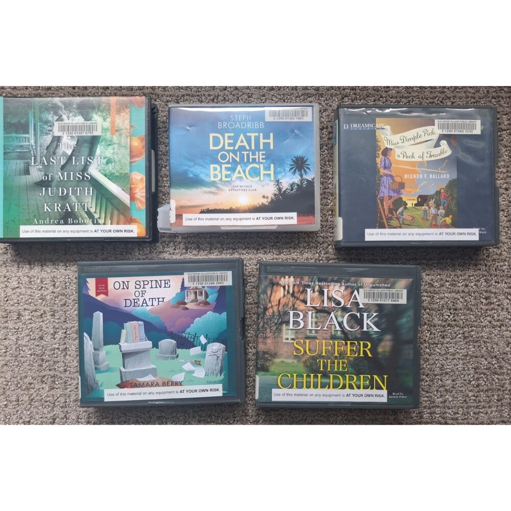 Lot of 5 Mystery Audiobooks Books on CD Unabridged Best Sellers Mixed Authors